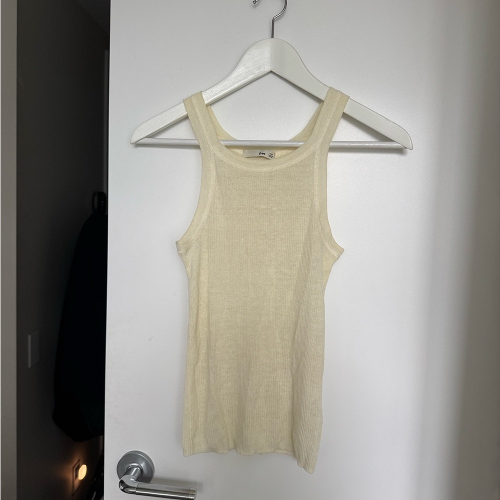 Aritzia Wilfred Light Cream Tank Top